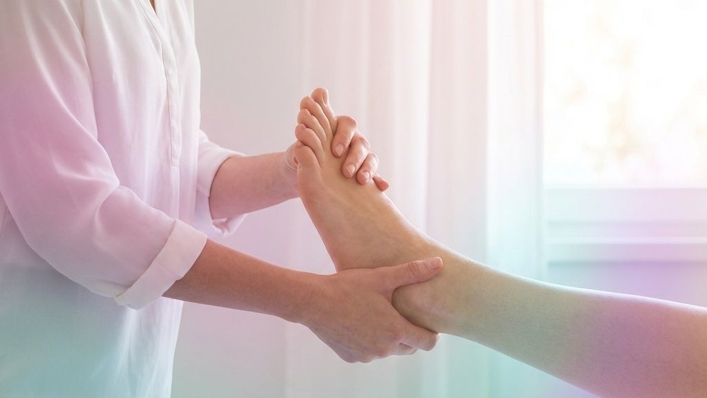 Masaje terapéutico y descarga muscular en la cara interna del muslo y rodilla